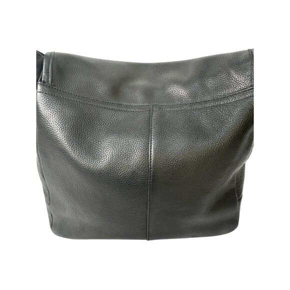 Coach Black Leather Crossbody Messenger Bag With Adjustable Strap & Zip Pocket - Picture 3 of 16